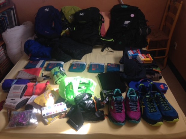 Les sacs sont là, on commence à rassembler nos affaires