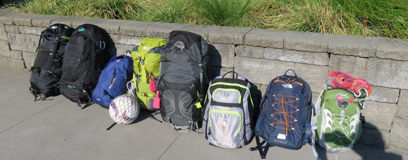 nos sacs à dos : notre maison sur le dos